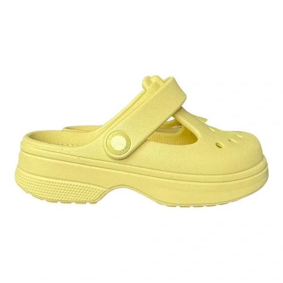 NEW Crocs Classic Mary Jane Clog K - Kids Size C11 - Yellow - Picture 3 of 11